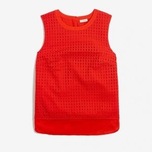 J. Crew Sleeveless Eyelet Top